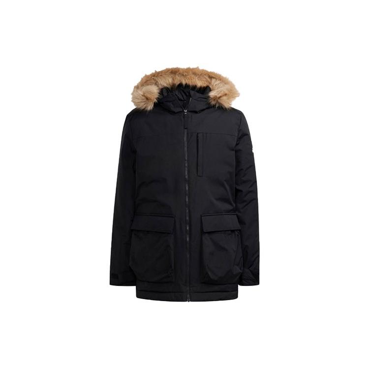adidas Utilitas Hooded Parka Jacket Asia Sizing  Black  Men s GT1699 M