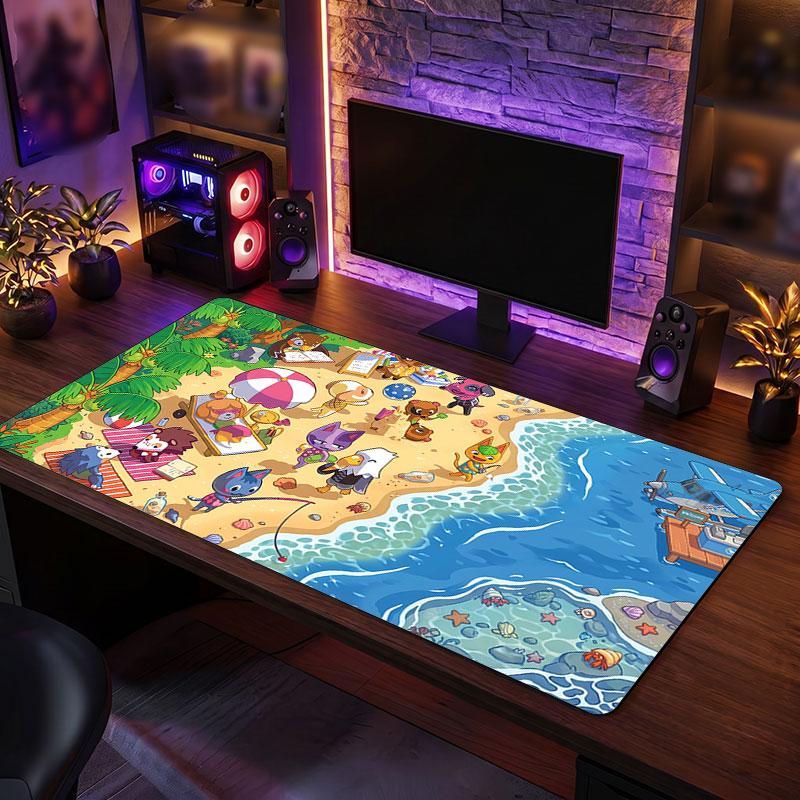 Big Mouse PadAnimal Crossing Extended Soft Desk Mat Gaming Office Computer Table Decor Mat