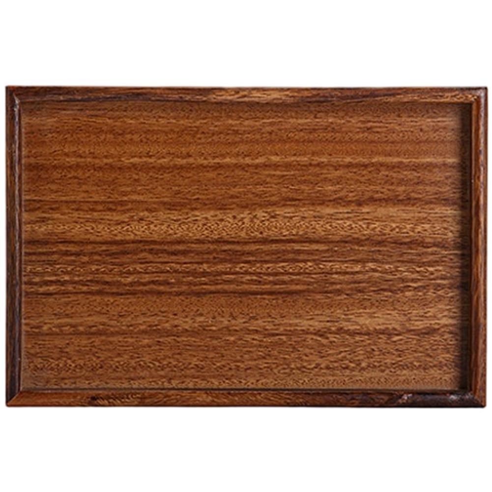 Japanese Snack Plate Tea Serving Tray Walnut Wood Tray Compact Size 30x20x2.6cm