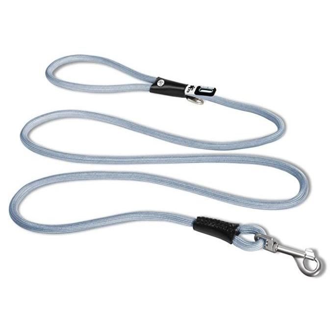 Laisse de chien - curli - stretch comfort - 0,8x180 cm - nylon - anti-choc - bleu clair