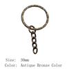 2025 Trend Jewelry Findings & Components 30mm Key Ring 2 Sizes 4 Colors Accessories Parts Art Supplies Men's Accessories