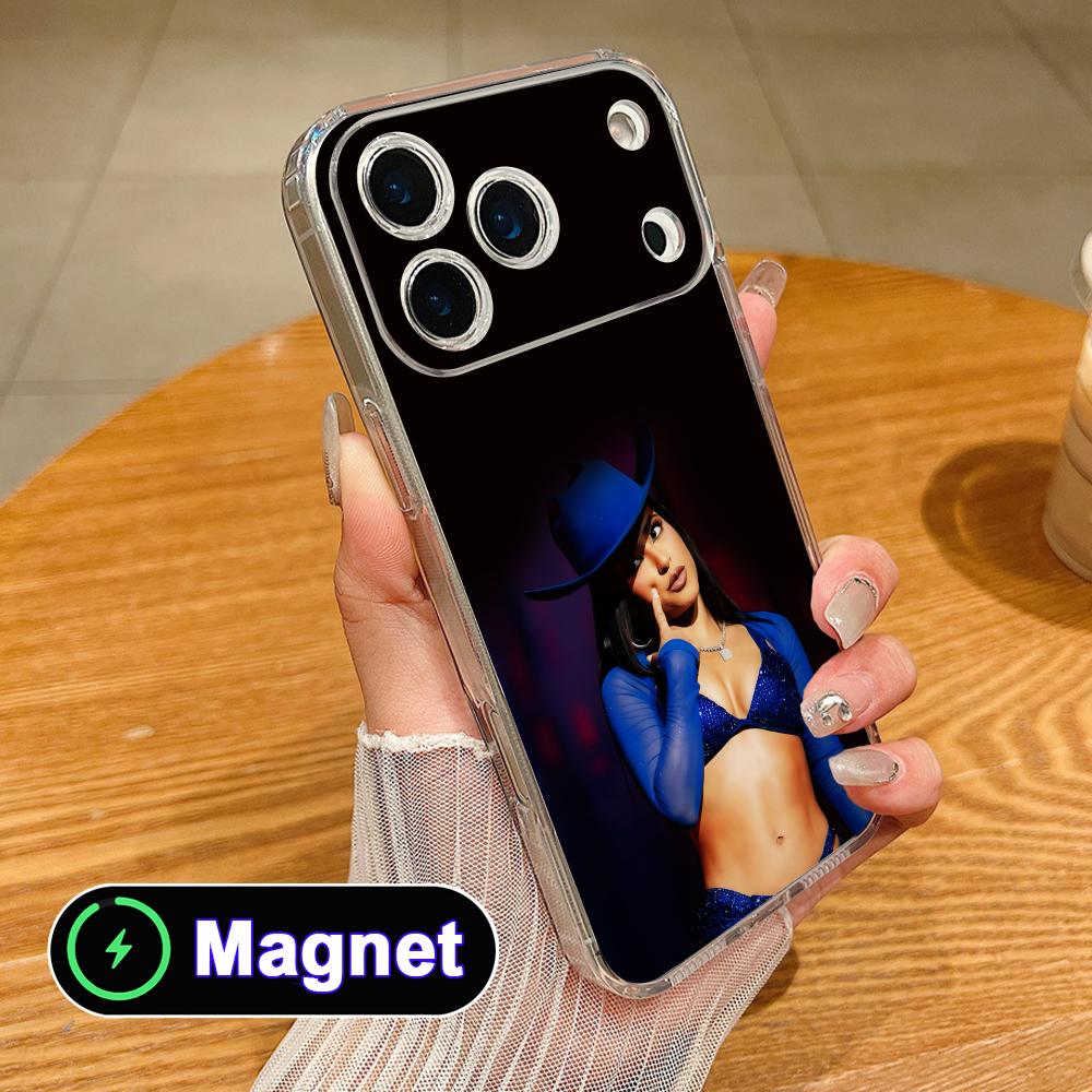 Fashion Becky G Clear TPU Magsafe Mobile Phone Case for iPhone 17 16 15 14 13 12 11 Air Pro Max Plus Mini Colorful Cover