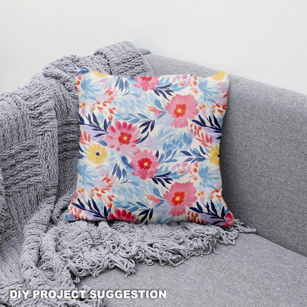 Royal Samt Stoff Polyester Zum Nähen - Motiv Blumen - Rdx2185