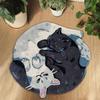 Bathroom Carpet Hugging Cat Pattern Plush Bath Mats Machine Wash Thick Shower Rug Super Absorbent Mat With Non-Slip Backing