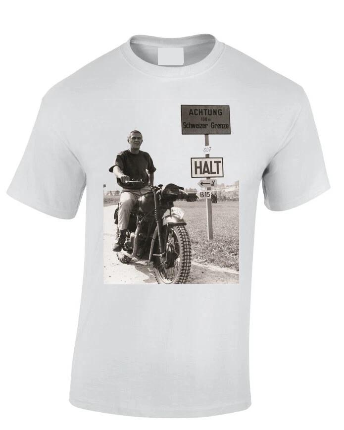 

The Great Escape Steve McQueen Biker Motorcycle Men s T-Shirt 3XL
