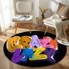 Classic Round Peacock Multicolor Rug Pad, Non-Slip Floor Mat for Family Room