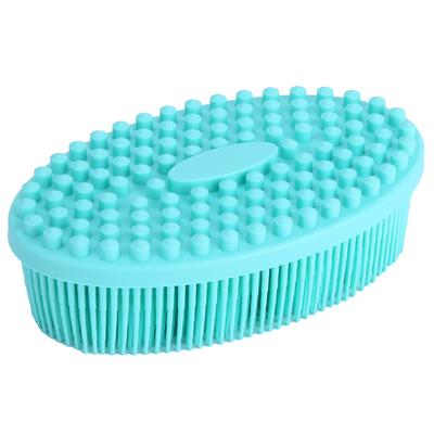 Silicone Shower Brush Multifunctional Massage Brush Baby Tactile Training Tool for HomeGreen