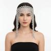 Long Tassel Sparkling Tiara Headdress Shiny Headpiece Cap Tassel Hair Chain  Party Props