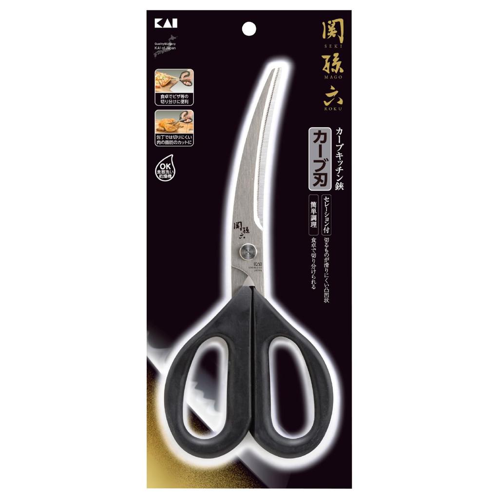 Kai Corporation Seki Magoroku Curved Kitchen Scissors DH-3313