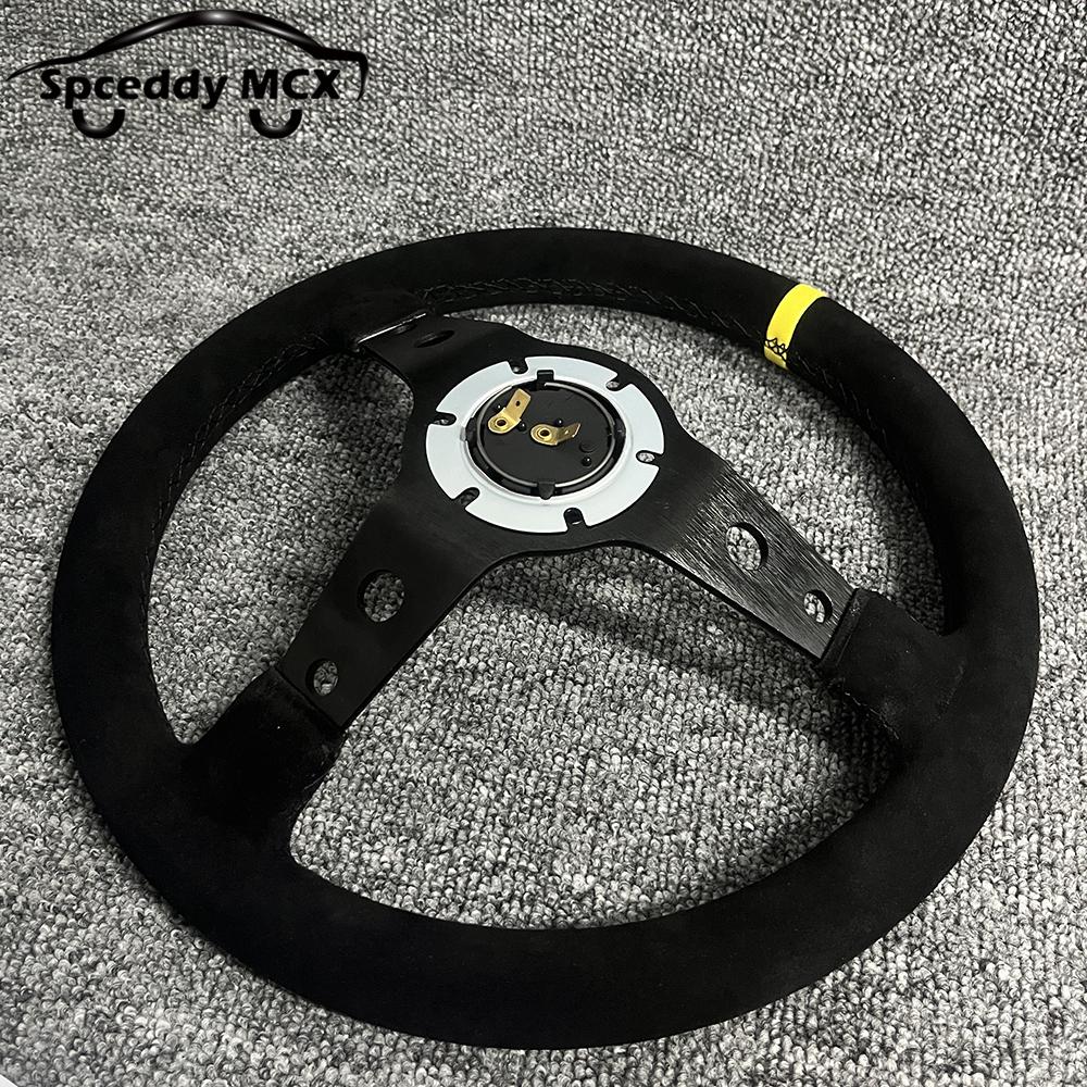 Universal 14inch Concave Racing Sports Steering Wheel Car Rally JDM Drifting Steering Wheel