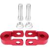 Rear Shock Extender, Aramox 2PCS Absorber Riser Universal Motorcycle High Damping Device Thicken Pad Chassis Extender Taper Riser With Screws Red