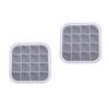 2Pcs 16 Grid Silicone Ice Cube Mold With Lid