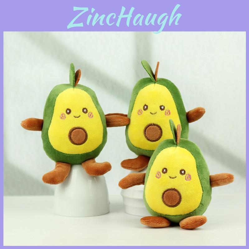 Delightful Four-inch Avocado Plush Doll Keychain Essential Cute Bag Decoration For Kids