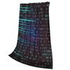 Binary Computer Code. Blankets Soft Warm Flannel Throw Blanket Bedding For Bed Living Room Picnic Travel Home Couch