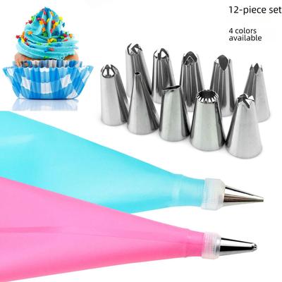 Set di 22 Pezzi per Decorare Torte: Include Sacchetti, Punte e Strumenti per Modellare