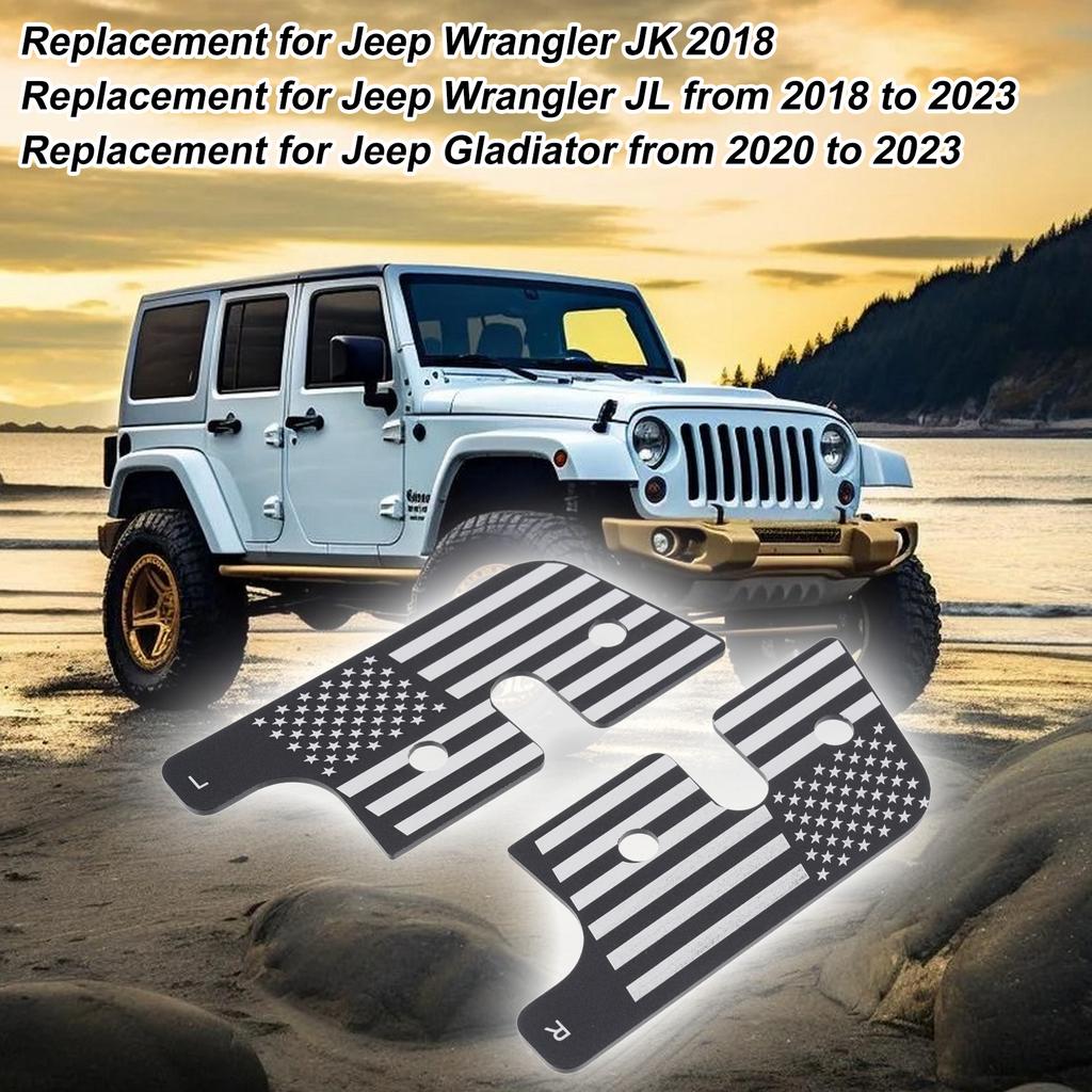 Sun Visor Repair Kit, Aluminum Sun Visor Clips Car Accessories Replacement for Jeep Wrangler JK JL Gladiator 2018 To