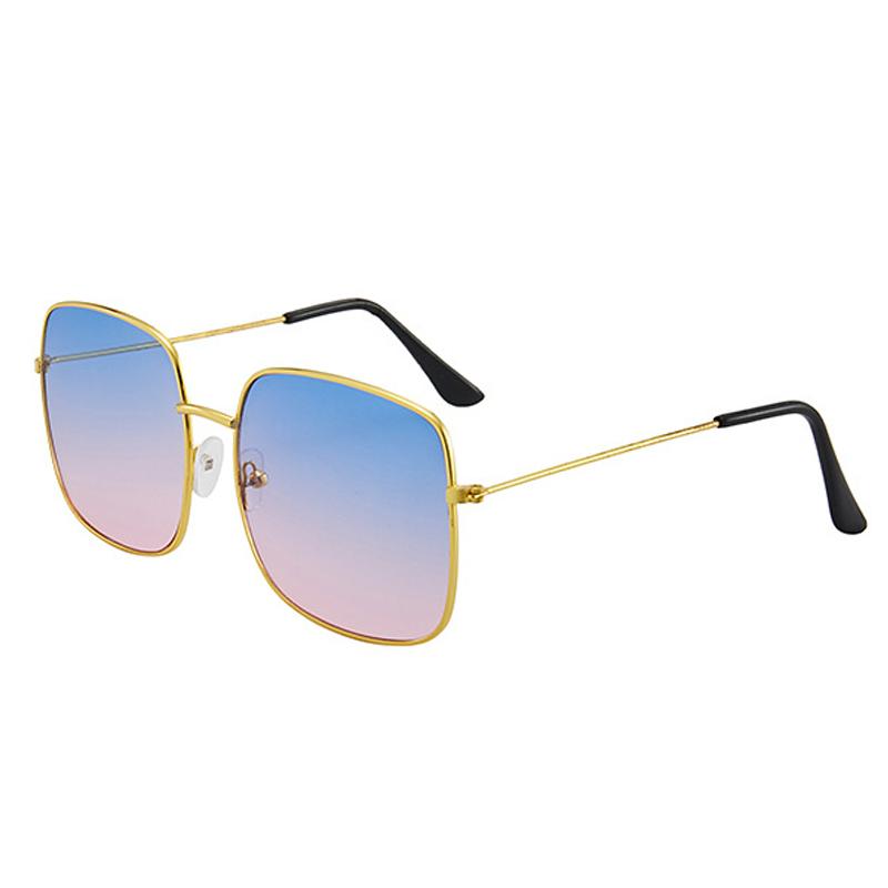 RMM brand Red Square Metal Sunglasses Women's Fashion Glasses Large Frame Sunglasses