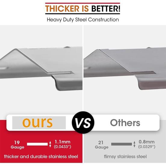 Varmeplater Skjold for Charbroil Grill Justerbare Flammetemmere Brennerdeksler Universelle Reservedeler for De fleste Gassgriller