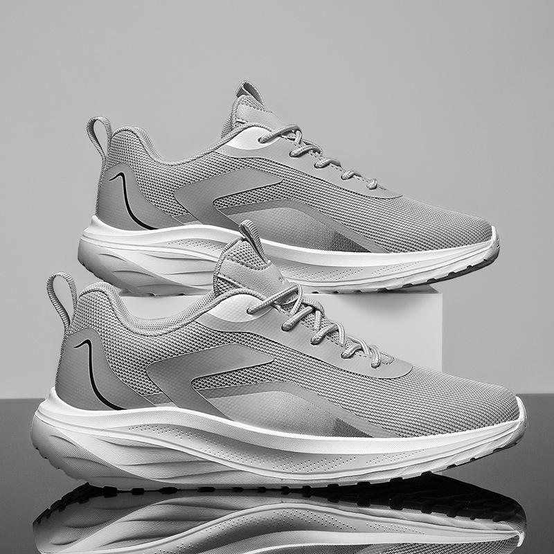 New large size running shoes men's mesh shoes shock absorption lightweight casual shoes soft sole youth sports shoes men