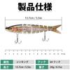 TRUSCEND Fishing Lure for Set of Lifelike Minnows for Saltwater and Freshwater Suitable for Sea Spanish and Other Fish [8-Joint Design] Ajing, 20g, 3,