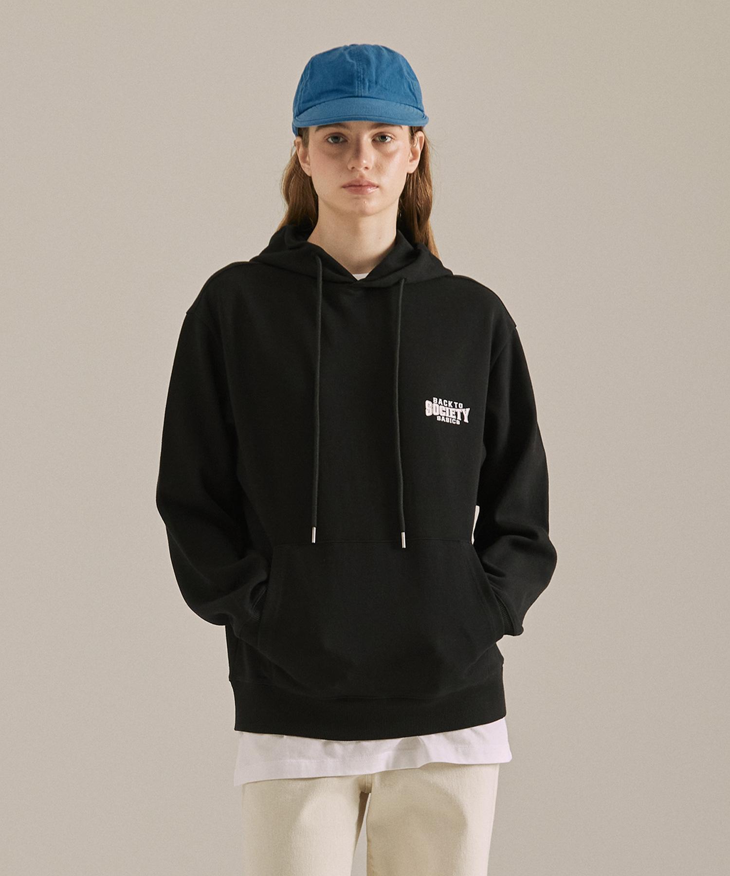 Basic House Uni Basic Hoodie Black Lyts0103 Bk/090