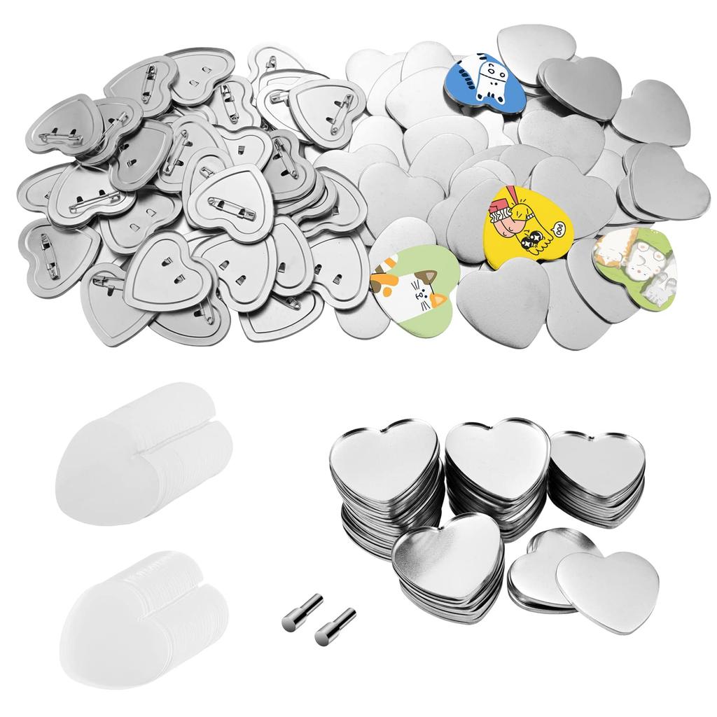 Badge Machine Badge Heart Badge Button Suitable for Molds for Badge 100 Metal 58mm Heart-shaped Material, Manufacturing, Material, Badge, Badge,