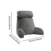 Reading Pillow for Sitting in Bed Breathable Watching TV Resting Light Gray