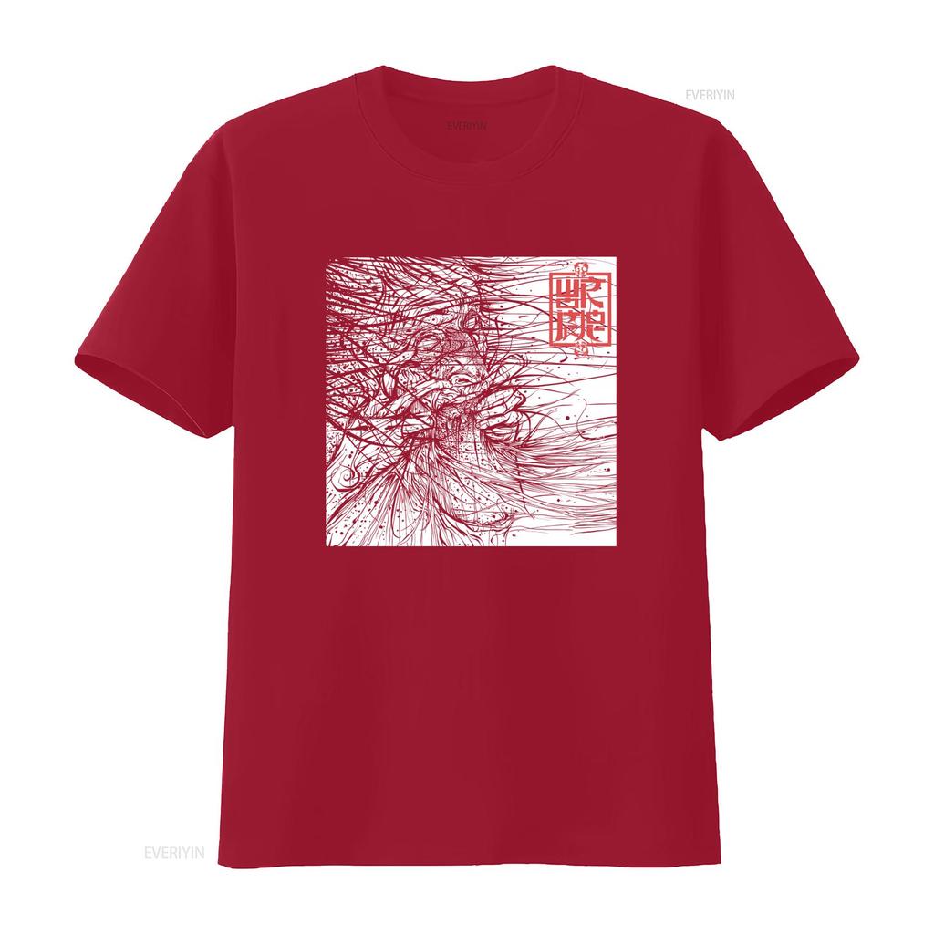 Mens Wormrot Voices T shirt Large Black Unique Hand Drawn Art Design vintage Washed Slightly designer clothes Casual Soft