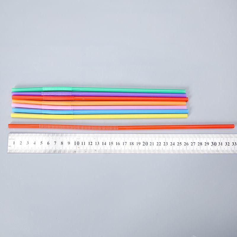 26cm Long Color Straw, Disposable Children's Handicraft, Bendable Drink, Soybean Milk, Milk Tea Shop, Food Grade