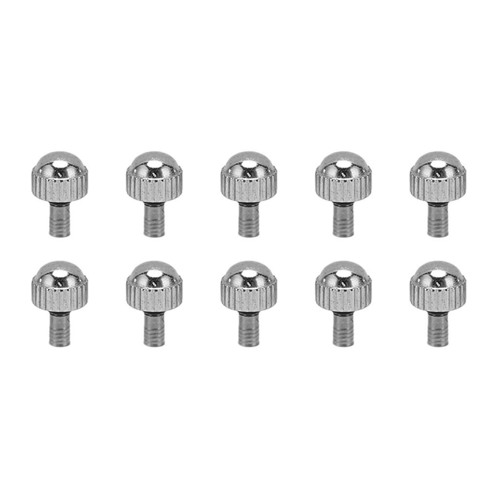 10pcs Watch Crown Parts Alloy Professional Precise Waterproof Watch Repairing Crowns Spare Parts Silver