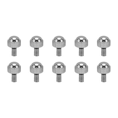 10pcs Watch Crown Parts Alloy Professional Precise Waterproof Watch Repairing Crowns Spare Parts Silver