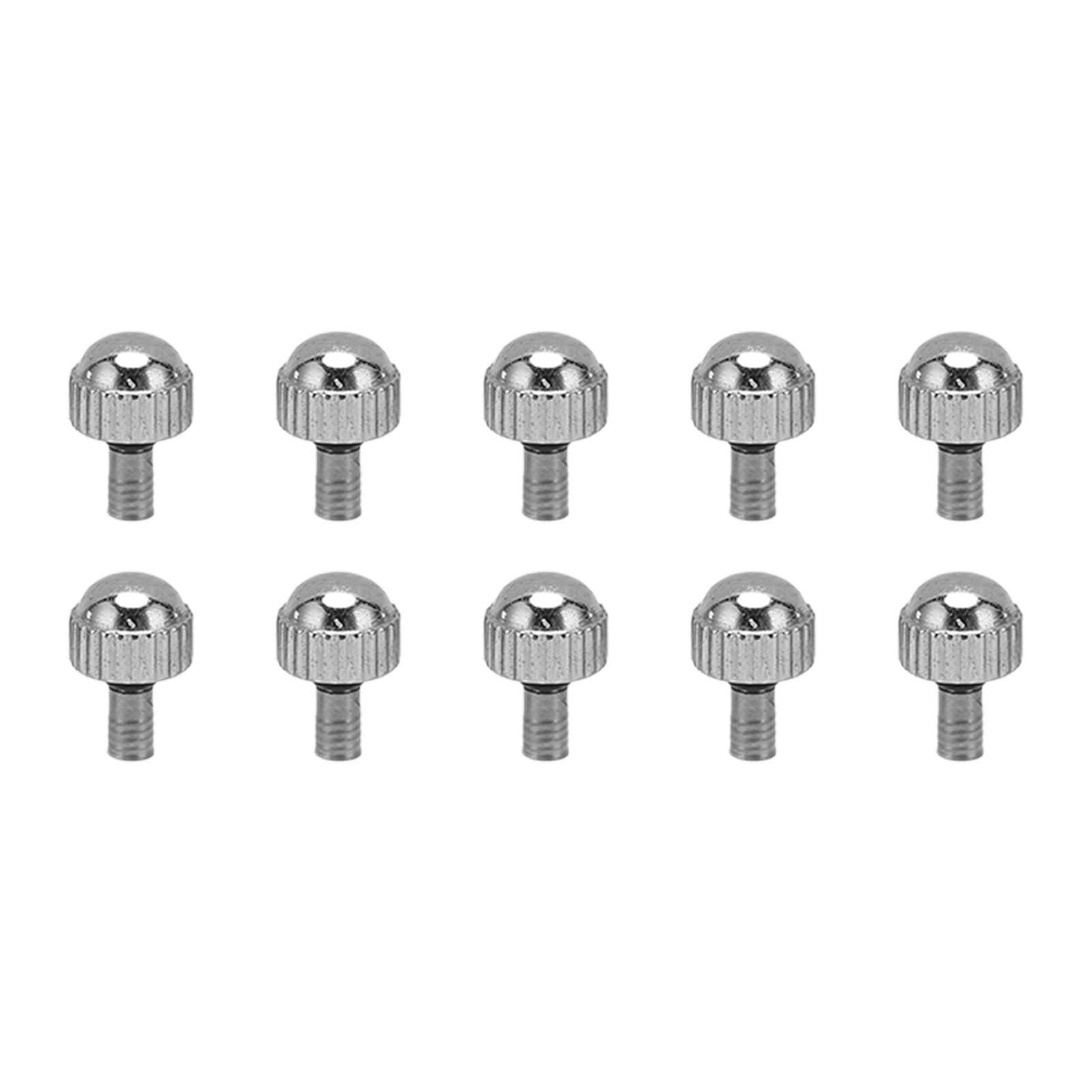 Automobile And Motorcycle Supplies Men's Silver 10Pcs Watch Crown Parts Alloy Professional Precise Waterproof Watch Repairing Crowns Spare Parts