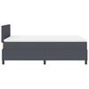 Box Spring Bed Dark Gray and White 120 X 190 Cm Corduroy Fabric