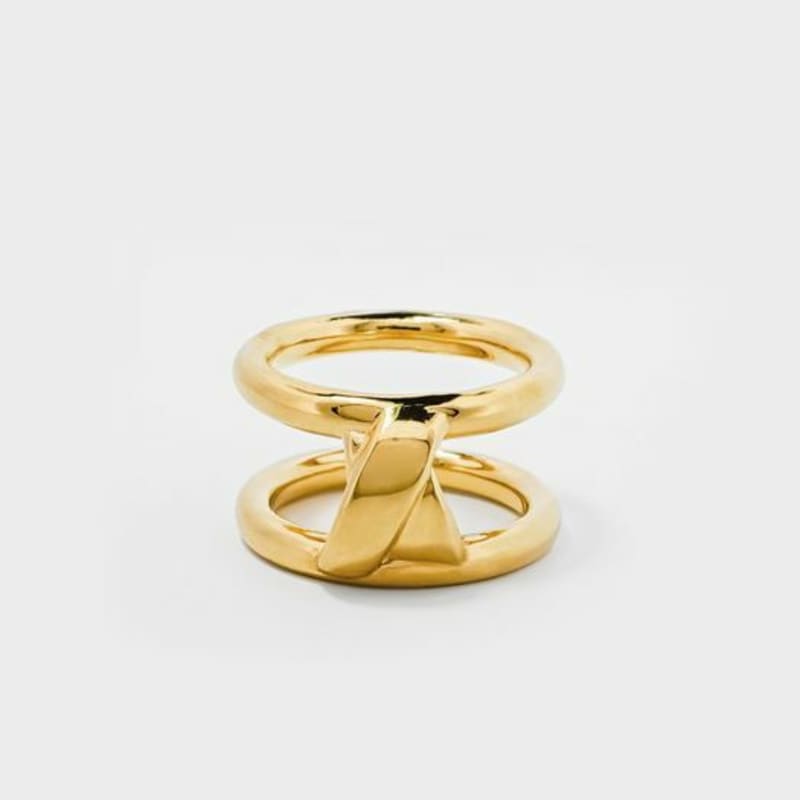 Invisible Collage PLANE BETWEEN RING GOLD