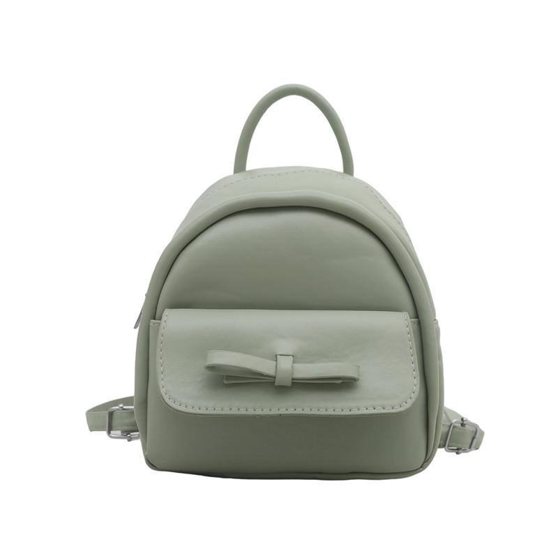Color Solid Elegant Bow Small Designer Backpack Sewed Details Daily Bags Wear
