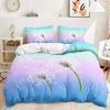 3D Bedding Set Butterfly Turtle Panda Mermaid Vortex Gradient Color Down Duvet Cover Pillowcase Teen Gift