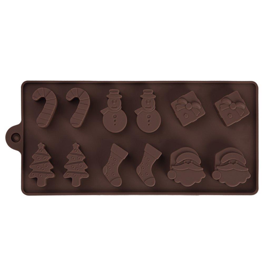 2 PCS Ungfu Mall 12 Grid 6 Patterns Christmas Chocolate Cake Jelly Ice Silicone Fondant DIY Mould Baking 2 PCS Ungfu Mall 12 Grid 6 Patterns Christmas Chocolate Cake Jelly Ice Silicone Fondant DIY Mould Baking