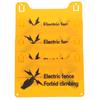 4 Pcs High Voltage Warning Sign Electronic Fence Signage Danger Caution Yard Electrical Safety Panel Insulator
