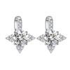 925 Sterlingsilber Moissanit Stern Ohrringe - Minimalistisch, Leichter Luxus, Super Funkelnde Ohrhaken für Damen