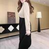 Luxury Lace Jacquard Long-Sleeve Dress for Middle-Aged Women - Autumn/Winter Collection