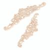 Long Wood Carved Appliques Onlay Unpainted Decorative Corner Carving Decal for Wall Door Cabinet Mirror Closet Wardrobe Dresser