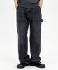 Biel Double Knee Carpenter Vintage Washed Work Denim Pants Black