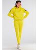 Hooded sweatshirt with shoulder patches, yellow L/XL