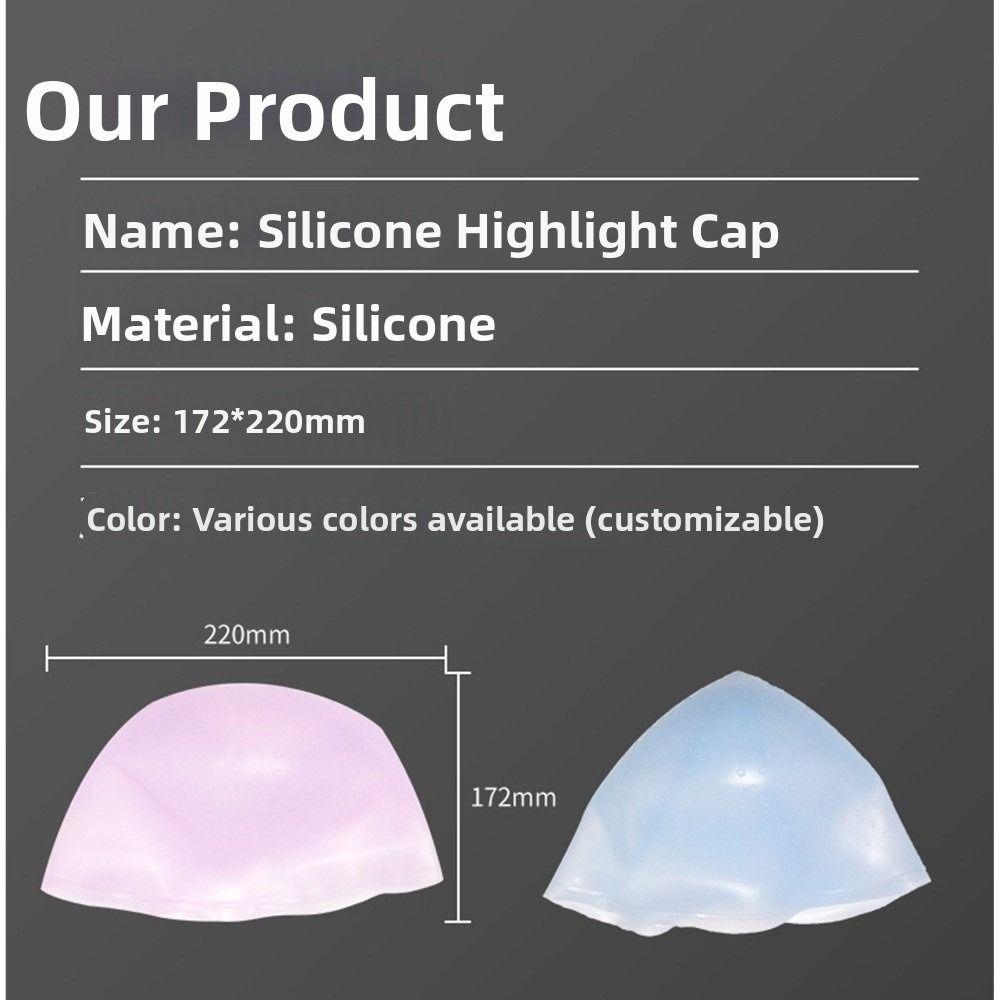 Reusable Hair Highlighting Cap White Hairdressing Styling Tool Punched Highlight Cap Salon Use