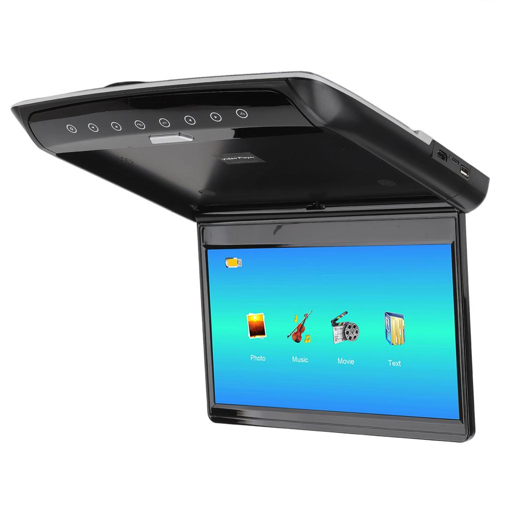 Car Overhead Player 11.6 Inch HD IPS Screen 170 Deg Opening Angle Rear Seat Entertainment for Business Car SUV RV Black