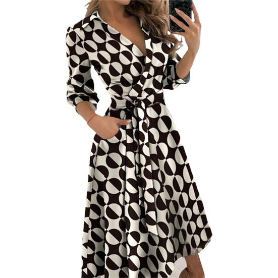 Jupon de damă, mărime mare, rochie de femei, imprimeu fluture, cu decolteu în V, cu dantelă, rochie de seară cu mânecă lungă pentru banchet