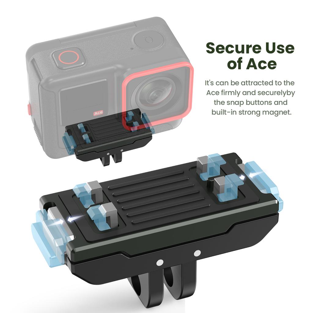 Magnetic Base for Insta360 Ace/Ace Pro Camera Protective Frame Quick Release Case Magnetic Adapter for Insta360 X5 Accessories