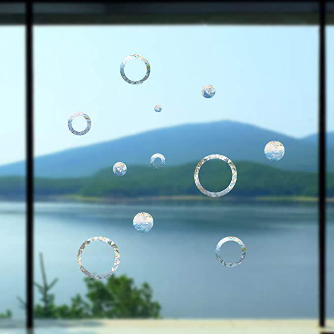 Electrostatic Anti-Collision Window Stickers to Prevent Bird Strikes