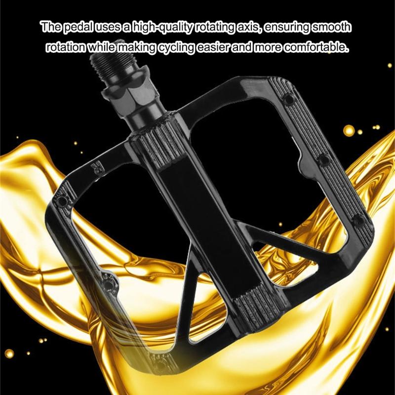 Aluminum Alloy Mountain Bicycles Pedals Wide Flat Cycling Pedals Sealed Bearing Nonslip Bicycles Pedals Enduring