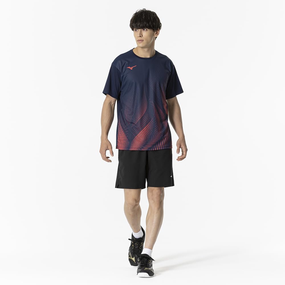 Game Short Dynamotion Officially Approved by the Japan Badminton Dress Size S Tennis/Badminton Shirt, Sleeve, Moisture-Wicking, Quick-Drying, Fit,